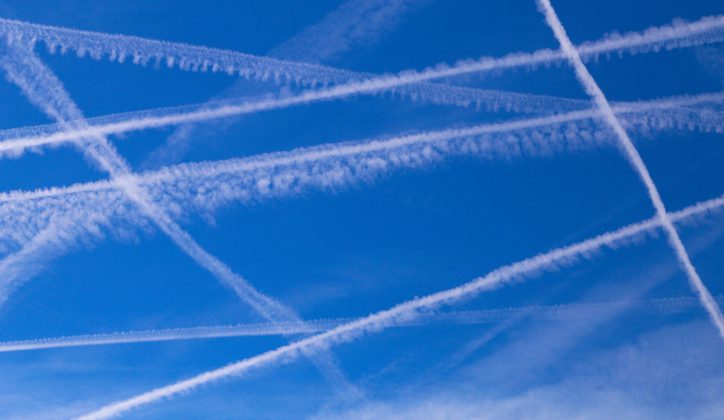 Chemtrails, according to the unproven chemtrail conspiracy theory, are long-lasting trails left in the sky by high-flying aircraft consisting of chemical or biological agents deliberately sprayed for sinister purposes undisclosed to the general public. Believers in the theory argue that normal contrails dissipate relatively quickly, and contrails that do not dissipate must contain additional substances.